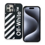 3D Off White Black&White Case For IPhone-15ProMax-F White - Image 2
