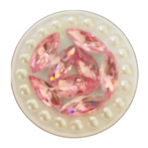 3D Diamond Leaf Phone Sticker-Rose Pink