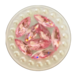 3D Diamond Leaf Phone Sticker-Rose Pink