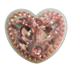 3D Diamond Love Phone Sticker-Rose Pink