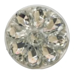 3D Diamond Leaf Phone Sticker-Silver - Image 2