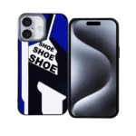 3D Shoe Phone Case For Apple iPhone-13/14/15–White-Black-Blue