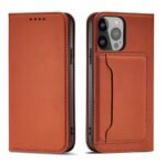 Strike Magnetic Wallet For iPhone 13 - Brown