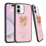 Candy Butterfly Ring Case For iPhone=13/15/14 =Pink