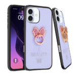 Candy Butterfly Ring Case For iPhone=13/14/15=Levender