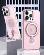 360 Rotating Magnetic Case For IPhone-15ProMax-Pink - Image 2