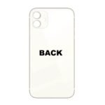 iPhone 12 Mini Back Glass (Bigger Camera Hole) –silver /White