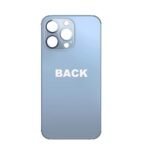 Back Glass IPhone 13 Pro Max  (Bigger Camera Hole With 3mm Sticker) - Blue