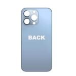 Back Glass IPhone 13 Pro Max  (Bigger Camera Hole With 3mm Sticker) - Blue