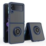 Metal Ring Kickstand Cover for Samsung Z Flip 3- Blue
