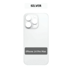 iPhone 14 Pro Max Back Glass AP LOGO premium(Bigger Camera Hole) – White/silver