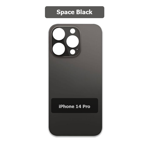 iPhone 14 Pro Back Glass (Bigger Camera Hole) – Black
