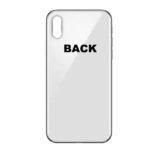iPhone X Back Glass (Bigger Camera Hole) - Silver/WHITE