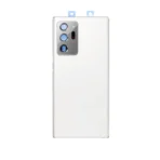 Galaxy note 20 ultra back glass with camera lens and adhesive (Without Logo) Mystic White - Image 2