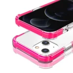 Arylic Transparent Case for iPhone-13/14/15 - Pink - Image 4
