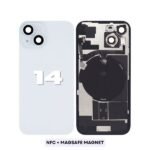 Back Glass with Wireless (NFC) MagSafe Magnet for iPhone 14 - (Starlight)
