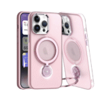360 Rotating Magnetic Case for i Phone 15 Pro Pink
