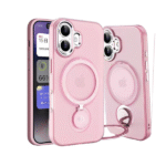 360 Rotating Magnetic Case for i Phone 16-Pink