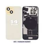 Back Glass with Wireless (NFC) MagSafe Magnet for iPhone 14 Plus-YELLOW