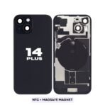 Back Glass with Wireless (NFC )MagSafe Magnet for iPhone 14 Plus(BLACK)