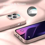 Silicon.Apple Logo Case For Iphone 16 Pro Max - Pink - Image 3