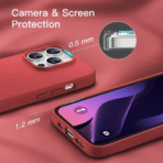 Silicon.Apple Logo Case For Iphone 15 Pro Max - Red - Image 2