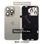 Back Glass with Wireless (NFC) and MagSafe Magnet for iPhone 15 Pro Max(NATURAL) - Image 2