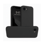 Silicon.Apple Logo Case For iPhone-16E/17E–Black