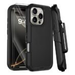 Defender Magnetic Megsafe With Belt Clip for iPhone 16 Pro – Black