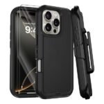 Defender Magnetic Megsafe With Belt Clip for iPhone-13/14/15/16E/17E–Black