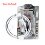 Type C-Type C Cell Fashion USA Super-Fast Charging Data Cable (Fiber 10ft)