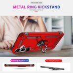 Elegant Hybrid Case for Samsung S25/S24 Red - Image 4