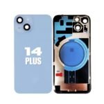 Back Glass with Wireless MagSafe Magnet for iPhone 14 Plus- Premium (Blue)
