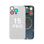 Back Glass with Wireless MagSafe Magnet for iPhone 15 Pro Premium (White)