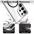 Leo Magsafe Camera kick Stand Case For Samsung-S25plus/S24plus-Black - Image 4