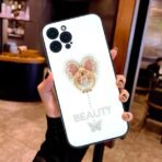 Candy Butterfly Ring Case For iPhone=14 ProMax=White - Image 2