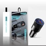 Car Charger USB C & USB A BLUE (38W) - Image 4
