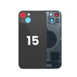 Back Glass with Wireless MagSafe Magnet for iPhone 15 Premium (BLACK)