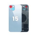 Back Glass with Wireless MagSafe Magnet for iPhone 15 Premium (Blue)