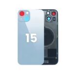 Back Glass with Wireless MagSafe Magnet for iPhone 15 Premium (Blue)