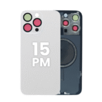 Back Glass with Wireless MagSafe Magnet for iPhone 15 Pro Max Premium(white)