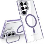 Leo Magsafe Camera kick Stand Case For Samsung-S25plus/S24plus-Purple - Image 3