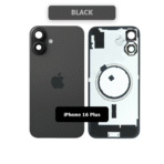Back Glass with Wireless MagSafe Magnet for iPhone 16plus(BLACK)premium - Image 2