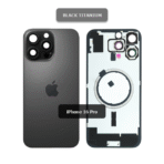 Back Glass with Wireless MagSafe Magnet for iPhone 16pro(BLACK Titanium)(premium) - Image 2