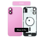 Back Glass with Wireless MagSafe Magnet for iPhone 16plus(Pink)premium