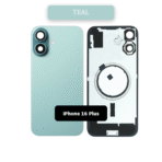 Back Glass with Wireless MagSafe Magnet for iPhone 16plus(Teal)premium