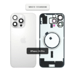 Back Glass with Wireless MagSafe Magnet for iPhone 16pro(White Titanium)premium - Image 2