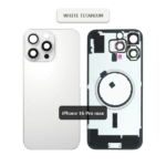 Back Glass with Wireless MagSafe Magnet for iPhone 16promax(White Titanium)premium