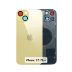 Back Glass with Wireless MagSafe Magnet for iPhone 15 Plus Premium (Yellow) - Image 2