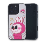 3D. Labubo  with Magsafe For iPhone 14 Pro Max -Mirror/RedPink